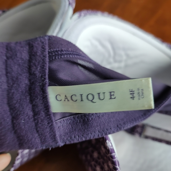 Cacique French Full Cooling bra purple and white Size 44F - Picture 10 of 14